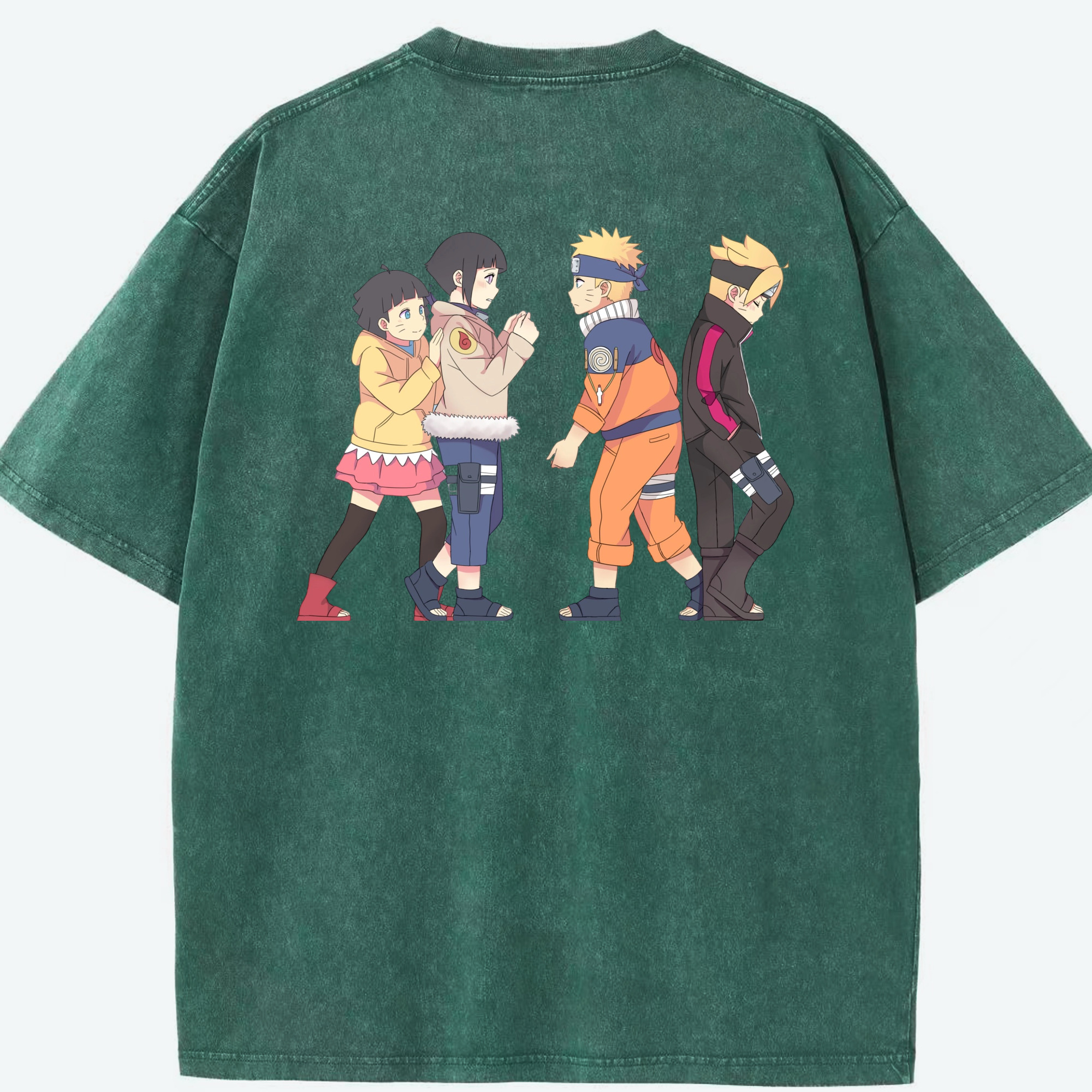 （画像用） NARUTO -ナルト- うずまき ナルト Uzumaki Naruto 綿100% ヴィンテージ風 半袖Tシャツ（背面プリント）